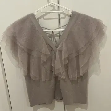 COCODEAL 튤 프릴 백산 니트탑 코코딜
