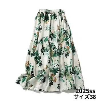 SACRA 사쿠라 HPS 별주 티어드 스커트 꽃무늬