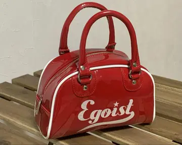 EGOIST 미니 에나멜 보스턴 백 빨간색 갸루 Y2K Von Dutch