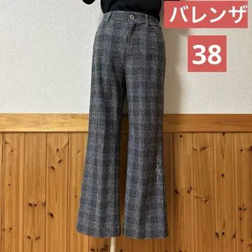 발렌자 격자 무늬 팬츠 38