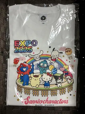 산리오 엑스포 T셔츠 130 화이트