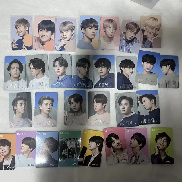 방탄 bts 희귀포카 모음 클라우드베리+휠라온+엘지 총 29장 일괄