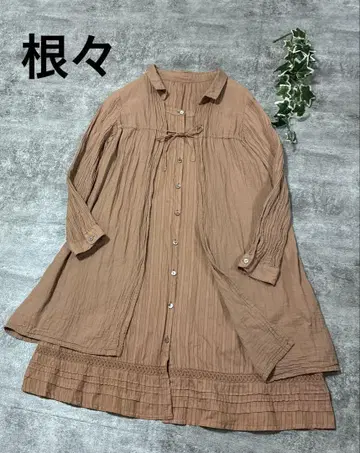 이와미긴잔 군겐도 네네 레이어드 스타일 튜닉 원피스 레이어드 제품 염색