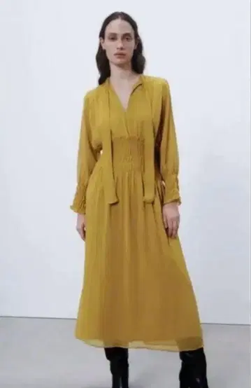 새상품급 ZARA 보타이 디자인 롱 원피스 결혼식 파티