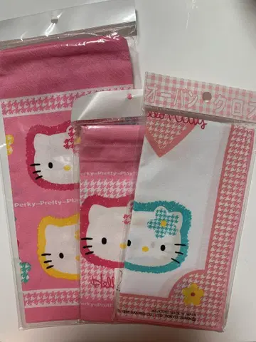 헬로키티 카오하나키티 복조리 대형 크로스 손수건 당시 물품