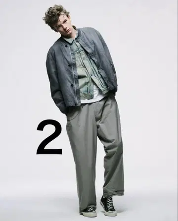 a.presse Silk Cotton Chino Wide Trousers