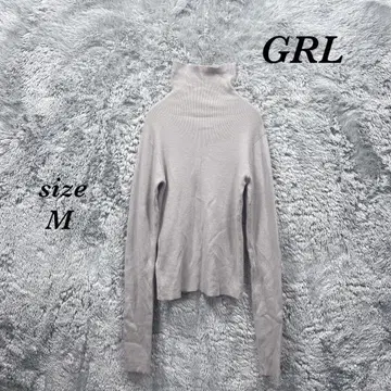 GRL 그레일 (M) 니트 스웨터 터틀넥 얇은 소재