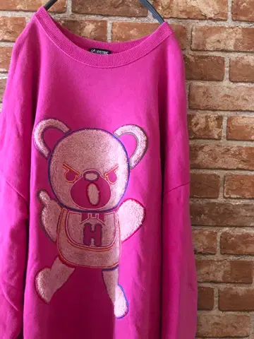 HYS BEAR 자수 오버 사이즈 맨투맨 FUCK BEAR