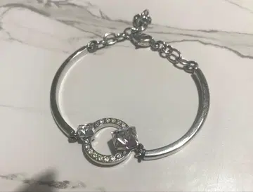 스와로브스키 실버 크리스탈 장식 팔찌