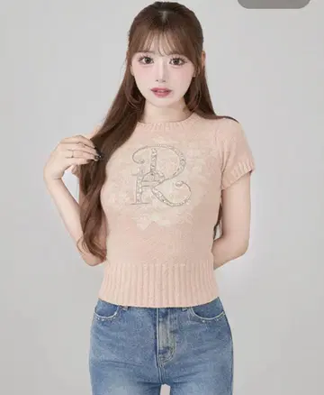 DR 비쥬 플라워 니트탑 핑크 PNK