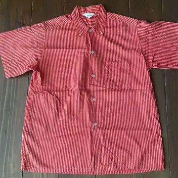 50년대 PENNEY'S 빨간색 스트라이프 셔츠 로커빌리 빈티지