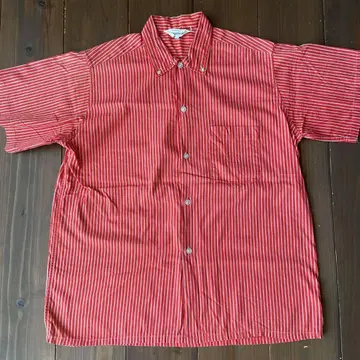 50년대 PENNEY'S 빨간색 스트라이프 보더 셔츠 로커빌리