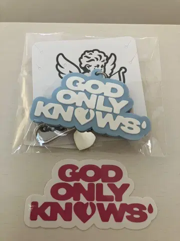 이와타 타카노리 GOD ONLY KNOWS 키링 블루 & 로고 씰 스티커