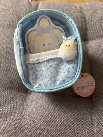 초롱초롱한 눈망울의 생굴 오메카시 오후통 파우치 스카이블루