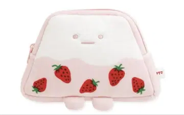 스미코구라시 야마 사쿠마 딸기 밀크 핑크 봉제 인형 파우치