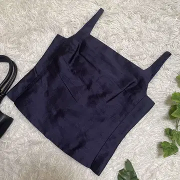 컨디션 최상 랄프 로렌 컬렉션 클래식 탱크탑 네이비 실크 9 M
