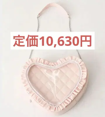 하트 펄 퀼팅 이타백 코랄 핑크 숄더백