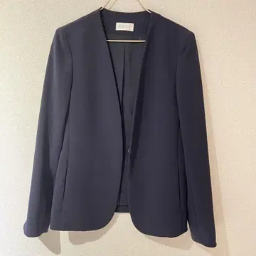 네이비 노카라 자켓 XS