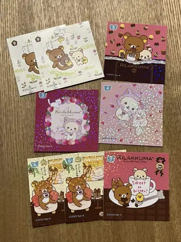 108 리락쿠마 반짝반짝 씰 리락쿠마빵 / 홀로그램 스티커