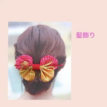 기모노 12 / 일본 의류 리본형 머리 장식 헤어콤 포함