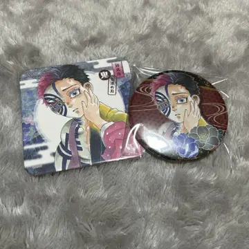귀멸의 칼날 아카자 코마지 아트 코스터 원작 캔뱃지