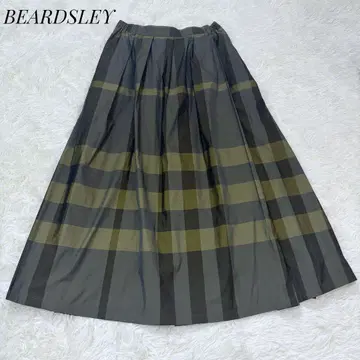 BEARDSLEY 비어즐리 빅 체크 타프타 스커트 롱