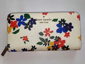 장지갑 화이트 꽃무늬 컬러풀 Kate spade new york