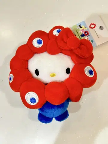 미사용 새상품 먘먘 변신 봉제 인형 카라비너 포함 키티