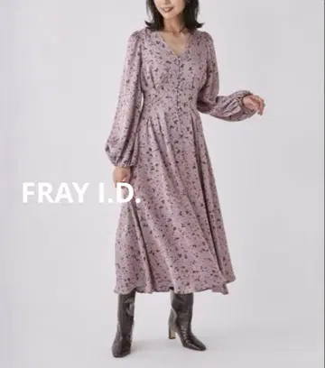 FRAY ID (프레이 아이디) 프론트 턱 프린트 원피스
