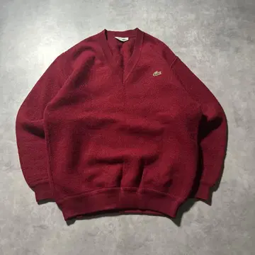 CHEWISE LACOSTE 원포인트 로고 V넥 니트 스웨터