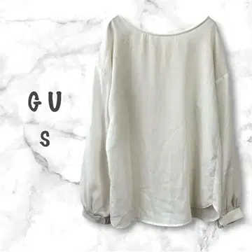 GU 지유 긴팔 셔츠 (S) 화이트 포멀 캐주얼 무지 심플 고급
