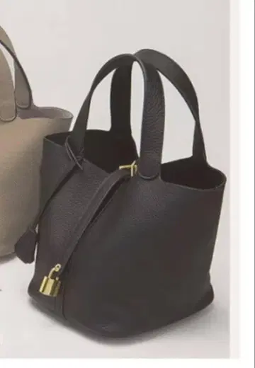 블랙 천연 가죽 큐브 핸드백 18 락 포함