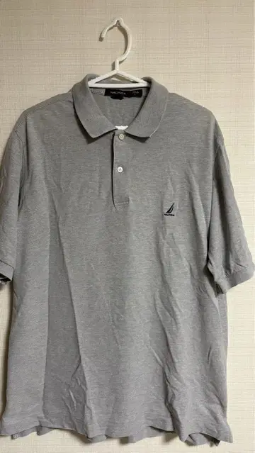 NAUTICA 반팔 피케 셔츠 그레이 구제 의류 used L 사이즈