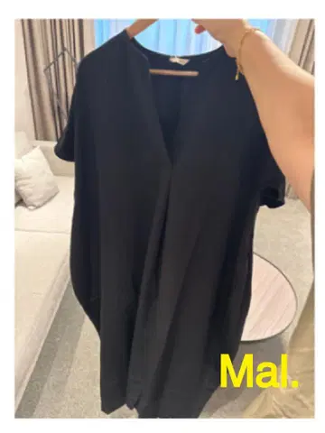 Mal. 레레레 씨 블랙 반팔 원피스
