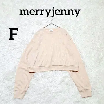 [ merryjenny ] 긴팔 와플 티셔츠 F 핑크 Y2K 숏 기장