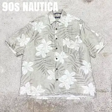90년대 NAUTICA 노티카 린넨 셔츠 반팔 셔츠