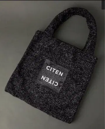 [미사용 새상품] CITEN 반짝이 클리어 로고 토트백