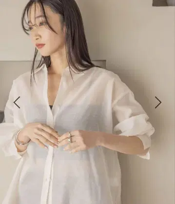 로리즈팜 시어 셔츠 LS 231459 아이보리 롱 사이즈