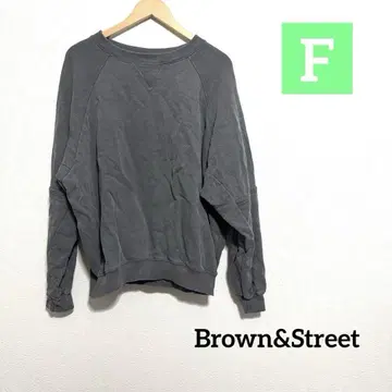 Brown&Street 여성용 팔꿈치 슬릿 빈티지 긴팔 트레이닝복