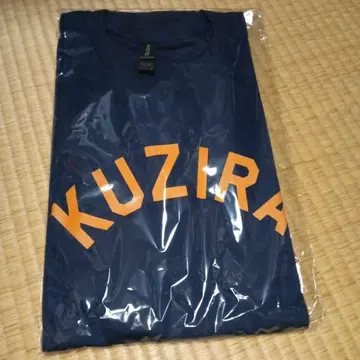 KUZIRA 티셔츠 XL 네이비/주황 문자 pizza of death