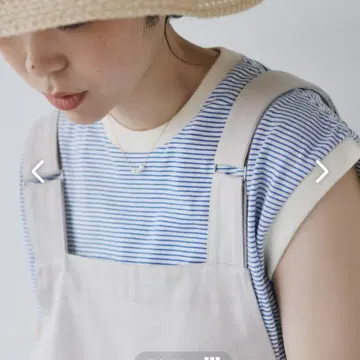 Healthknit 헬스니트 보더 T셔츠 슬리브리스 블루 M