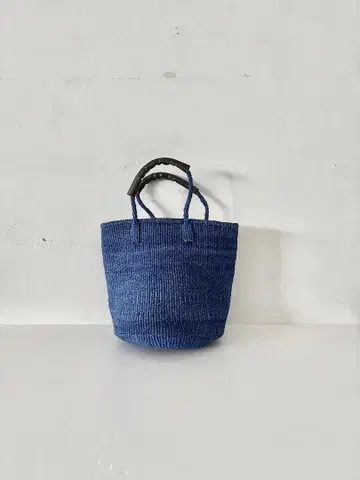 사이잘 백 블루 토트백