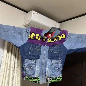 베티 붑 프린트 데님 자켓