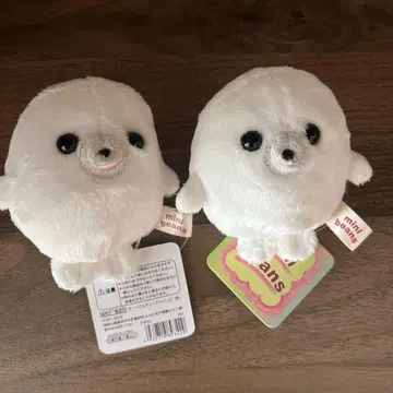 미니 콩 물범 봉제 인형 수족관 2개 세트