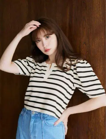 herlipto saint-louis striped top white