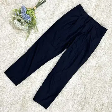 이네드 다크 네이비 슬랙스 허리밴딩 턱 L 사이즈 캐주얼