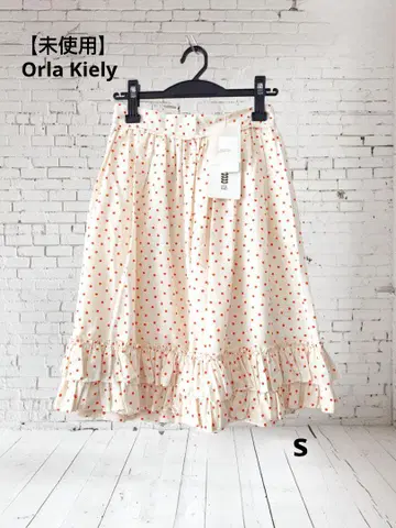 [미사용] Orla Kiely 아우라 카일리 무릎 기장 플레어 스커트