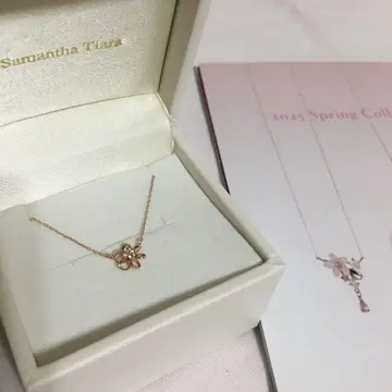 가격 인하 사만다 티아라 K10PG 토파즈 꽃 모티브 목걸이