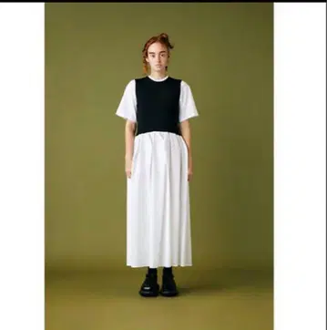 엔폴드 클래식 천축 CUT x KNIT DRESS 38호 49,500엔