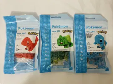카와다 nanoblock 나노블록 포켓몬 이상해씨, 파이리, 꼬부기